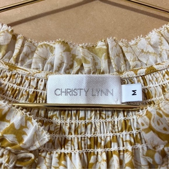 Christy Lynn | NWT Susie Dress Sunflower Popover Mini Dress Smocked Boho Size M - Picture 3 of 14